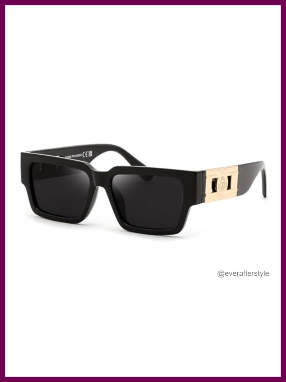 Retro Square Polarized Sunglasses UV400 Lightweight TR90 Metal Frame